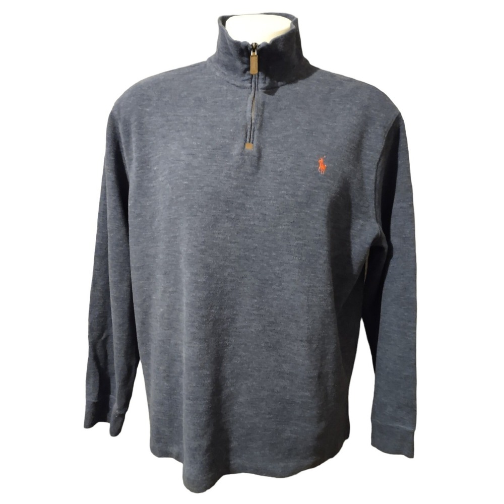Polo Ralph Lauren Quarter Zip XL Blue Excellent Y2K Retro Streetwear Norm Core